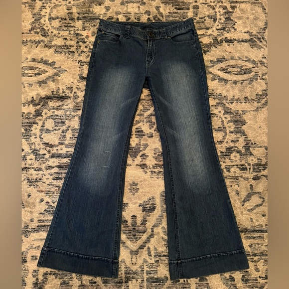 INC International Concepts Dark Wash Mid-Rise Wide Leg Jeans• 10 - Picture 2 of 13